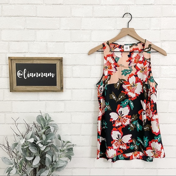 CABI Hibiscus Floral Sleeveless Top Style 5542 - Picture 1 of 10